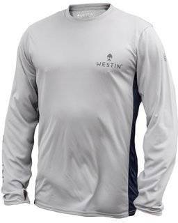 Westin Pro UPF Long Sleeve Grey/Navy Blue S - koszulka wędkarska