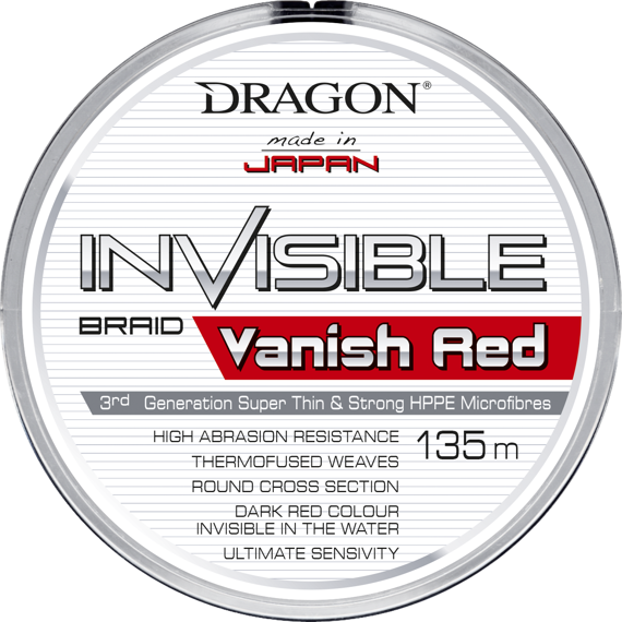 Dragon Invisible Vanish Red Momoi 0.08mm 6.0kg - plecionka wędkarska