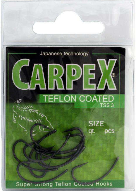 Haczyki karpiowe Carpex Teflon Super Strong 3
