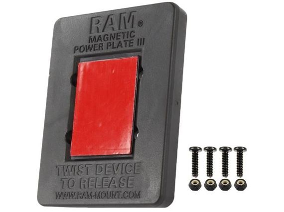 Uchwyt magnetyczny RAM Mount Power Plate™ III z dwoma płytkami przylepnymi